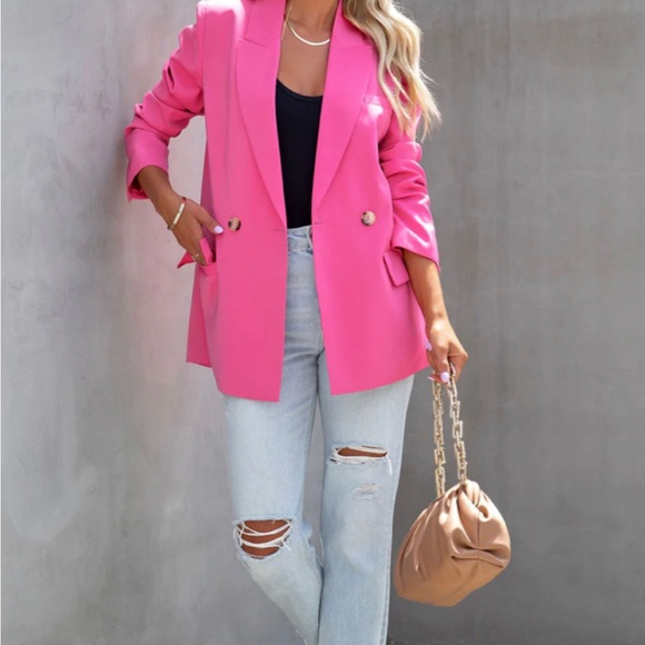 Vici, WHINN Pocketed Blazer - XS Hot Pink - Picture 2 of 6